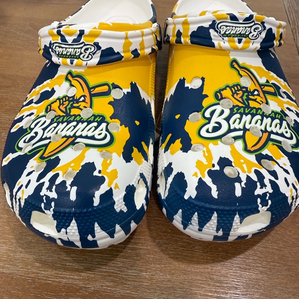 CROCS Yellow and Blue Savannah Bananas Loafers Unisex